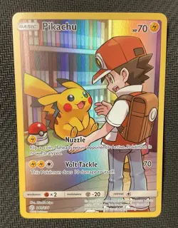 PIKACHU Secret Rare Holo 241/236 NM-MINT 2019 Pokemon Sun & Moon Cosmic Eclipse - Image 1