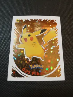 2022 POKEMON Prizma Sticker #025 Pikachu Gold Star Holo Peru - Image 1