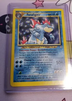 Feraligatr Holo Unlimited NM 4/111 Neo Genesis Pokemon - Image 1