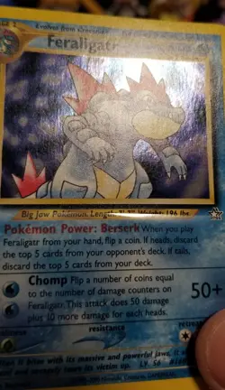 Feraligatr Holo Unlimited NM 4/111 Neo Genesis Pokemon - Image 3