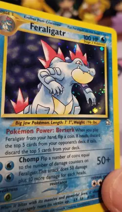 Feraligatr Holo Unlimited NM 4/111 Neo Genesis Pokemon - Image 4