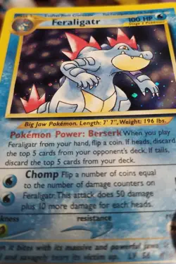 Feraligatr Holo Unlimited NM 4/111 Neo Genesis Pokemon - Image 5