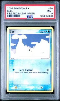 2004 POKEMON EX FIRE RED & LEAF GREEN #78 SEEL PSA 9 - Image 1