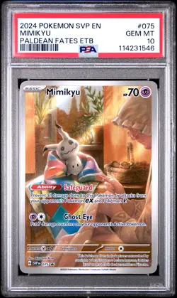 2024 POKEMON SVP EN-SV BLACK STAR PROMO #075 MIMIKYU PSA 10 - Image 1