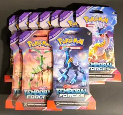 Lot of (10) Pokemon TCG: Scarlet and Violet Temporal Forces Booster Packs - Image 1