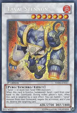 Yugioh! Laval Stennon - HA06-EN021 - Secret Rare - 1st Edition Near Mint, Englis - Image 1