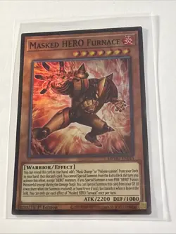 Masked HERO Furnace MZMU-EN015 Super Rare Yugioh Maze of Muertos 1st Edition - Image 1