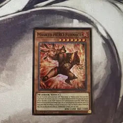 Masked HERO Furnace MZMU-EN015 Super Rare Yugioh Maze of Muertos 1st Edition - Image 1