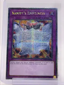 VANITY'S EMPTINESS 2024 YU-GI-OH! SECRET RARE BONANZA 1ST EDITION Q5842 - Image 1