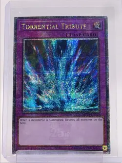 TORRENTIAL TRIBUTE 2024 YU-GI-OH! 25TH SECRET RARE 1ST EDITION Q5842 - Image 1