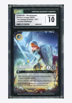 Disney Lorcana CGC 10 GME MINT Cinderella Promo 2024 3/C1 Tournament English - Image 1