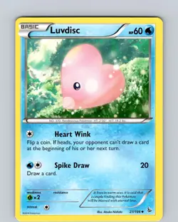 Pokemon TCG Luvdisc XY Flashfire 27/106 Regular Uncommon Card LP-NM - Image 1
