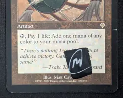 MTG Phyrexian Lens- Signed -Invasion Magic the Gathering Card # 307 - Image 4