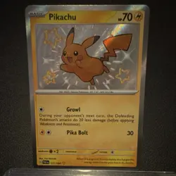 Pokemon Pikachu PAF 131/091 Holo Basic 70 HP 30 Attack Pokemon TCG Card Stock - Image 1