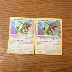 Pokemon TCG Rayquaza Amazing Rare Holo Card Lot 2 Nintendo SWSH7 English - Image 1