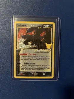 Pokemon Umbreon Star 17/17 2007 Holo Rare 70 HP Basic English Card - Image 1
