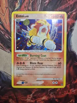 Entei 4/132 - DP Secret Wonders - Cosmo Holo Rare SWIRL - POKEMON CARD - LP/MP - Image 1