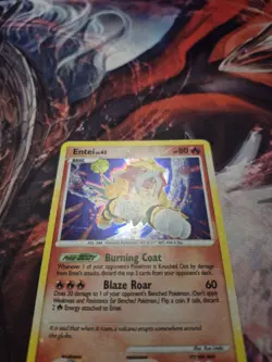 Entei 4/132 - DP Secret Wonders - Cosmo Holo Rare SWIRL - POKEMON CARD - LP/MP - Image 2
