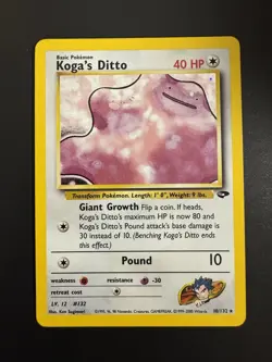 Pokemon TCG Koga's Ditto Gym Challenge Card 10/132 - Image 1