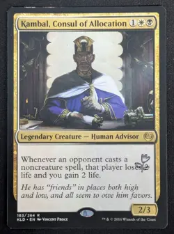 MTG Kambal, Consul of Allocation- STAMPED -Kaladesh Magic Card # 183 - Image 1