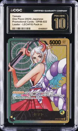2025 ONE PIECE JPN PROMO CARDS LEADER LECAFIG PACK-IN YAMATO CGC 10 PRISTINE - Image 1