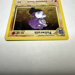Poliwrath 9/75 Neo Discovery Unlimited Holo Swirl Vintage WOTC Pokemon Card - LP - Image 3