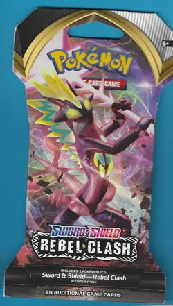 Pokemon "Rebel Clash" 10-Card Sealed Sleeved Booster (Toxtricity) X1 - Image 1