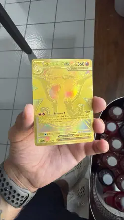Mega Charizard X EX Gold Full Art Holo Pokemon Card 130/094 - Image 1