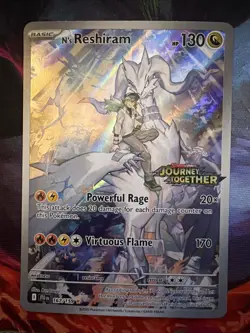 Pokemon TCG N's Reshiram Card 167/159 Stamped Illustration Rare Promo - Image 1