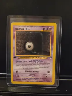 Unown [Q] 59/105 1st Edition Neo Destiny Vintage Pokemon Card TCG WOTC - Image 1