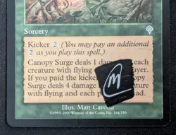 MTG Canopy Surge- Signed -Invasion Magic the Gathering Card # 184 - Image 4