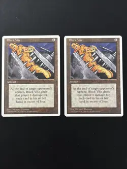 2x Black Vise 4th Edition Fourth MTG Magic LP - Image 1