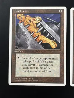 2x Black Vise 4th Edition Fourth MTG Magic LP - Image 2