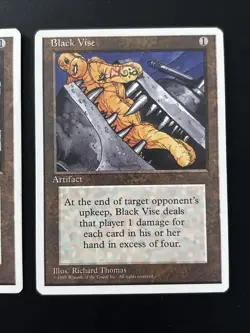 2x Black Vise 4th Edition Fourth MTG Magic LP - Image 3