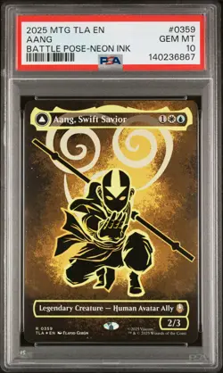 2025 MTG #0359 AANG AND LA OCEAN'S FURY/AANG, SWIFT SAVIOR PSA 10 - Image 1