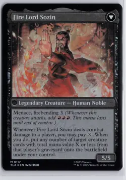 MTG Magic The Gathering Avatar The Rise of Sozin Fire Lord Sozin Mythic Foil! - Image 2