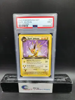 2000 POKEMON TEAM ROCKET DARK JOLTEON 1ST EDITION #38 NON-HOLO PSA 9 - Image 1