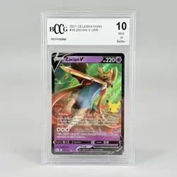 2021 Pokemon TCG 25th Celebrations #16 Zacian V Graded BCCG 10 - Image 1