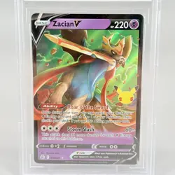 2021 Pokemon TCG 25th Celebrations #16 Zacian V Graded BCCG 10 - Image 2