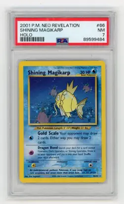 2001 POKEMON NEO RELEVATION #66 SHINING MAGIKARP PSA 7 - Image 1