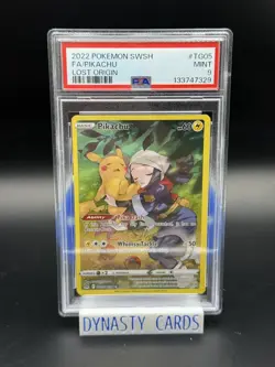 2022 Pokemon Pikachu Full Art Lost Origin PSA 9 - Image 1