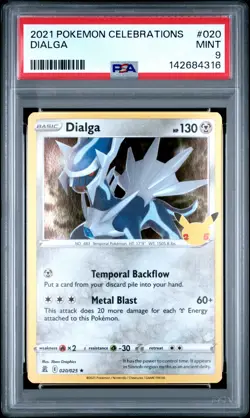 2021 POKEMON CELEBRATIONS #020 DIALGA PSA 9 - Image 1