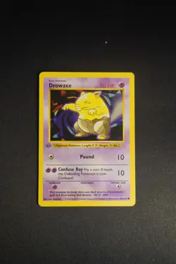 Pokemon TCG Drowzee 1st Edition, Moderately Played, Base Set 49/102, Shadowless - Image 1