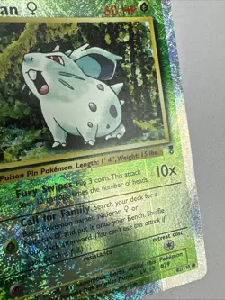 Pokemon Nidoran 82/110 Legendary Collection Reverse Holo Vintage MP/HP Error - Image 3