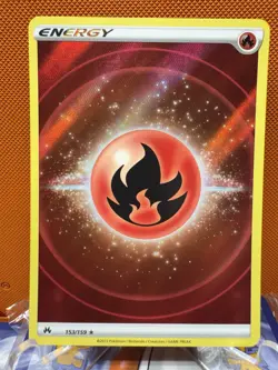 Pokemon Fire Energy Holo Crown Zenith 153/159 NM - Image 1