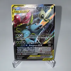 Pokemon TCG Celebi & Venusaur GX #SM167 SM Tag Team Black Star Promo - Image 1