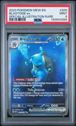 2023 POKEMON MEW EN-151 SPECIAL ILLUSTRATION RARE #200 BLASTOISE EX PSA 9 - Image 1