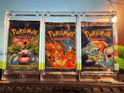 Pokemon Base Set Unlimited Booster Pack Art Set - Factory Sealed 742818061582 - Image 1