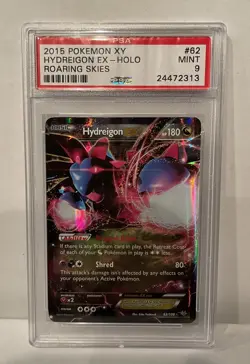 2015 Pokemon XY Hydreigon EX Holo Roaring Skies #62 PSA mint 9 - Rare - Image 1