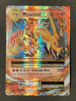 MEGA CHARIZARD EX Rare Holo 13/108 NM-MINT 2016 Pokemon XY Evolutions - Image 1